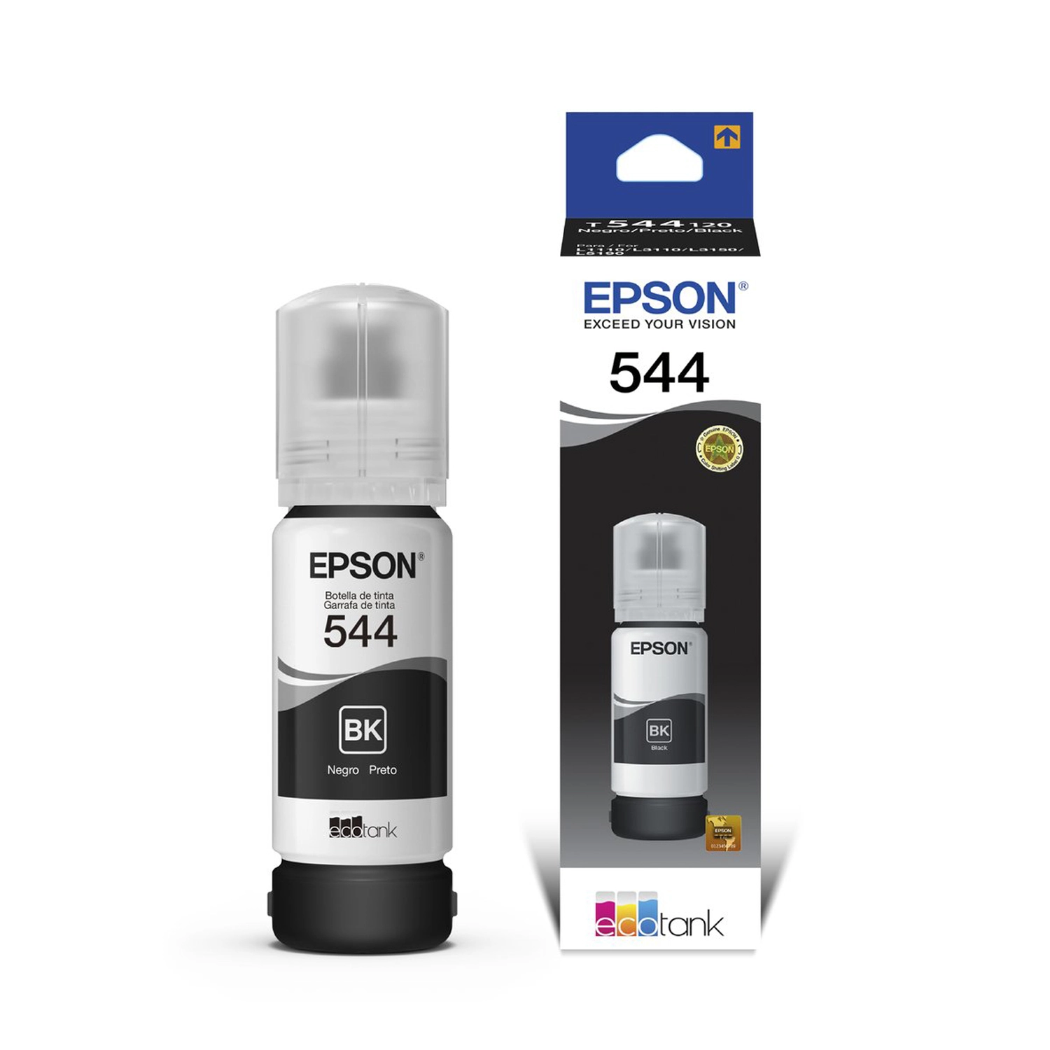 Botella De Tinta Epson 544 Negra