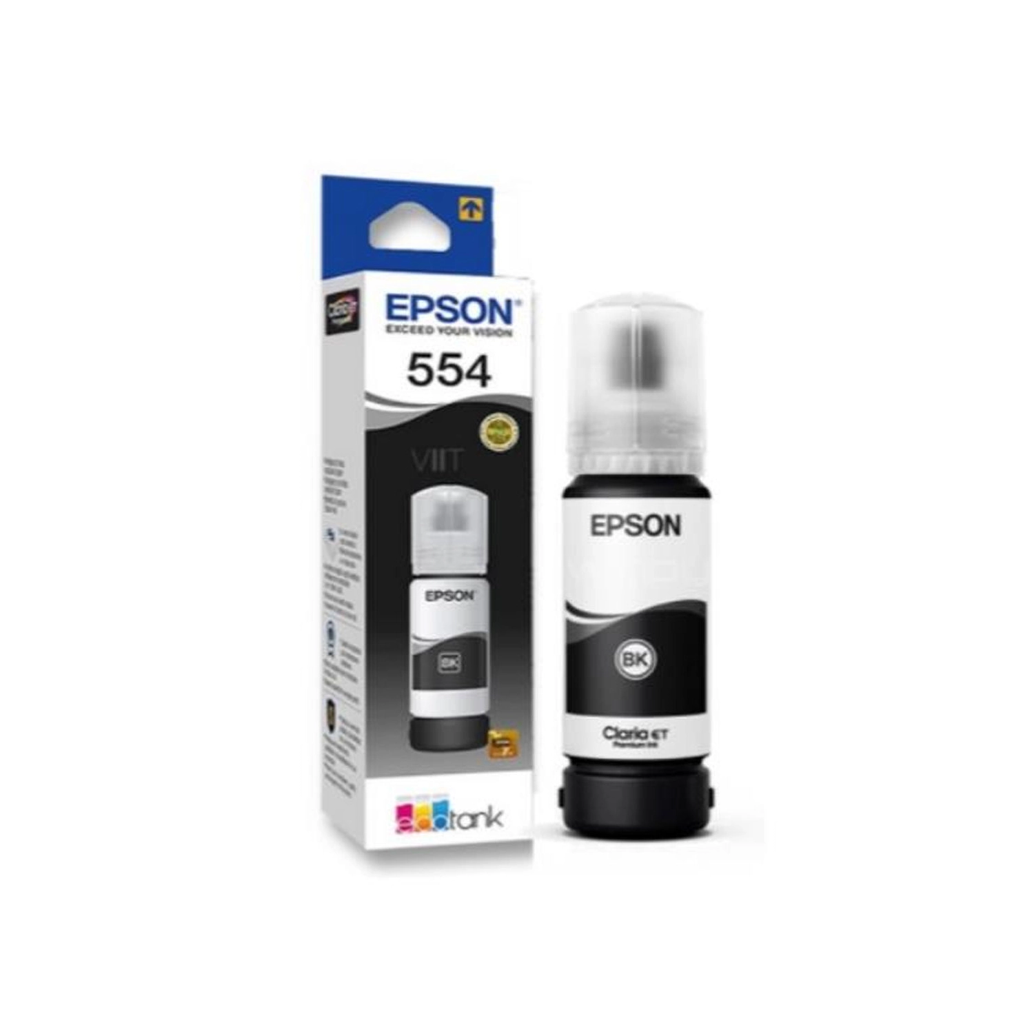 Botella De Tinta Epson 554 Negra Mate