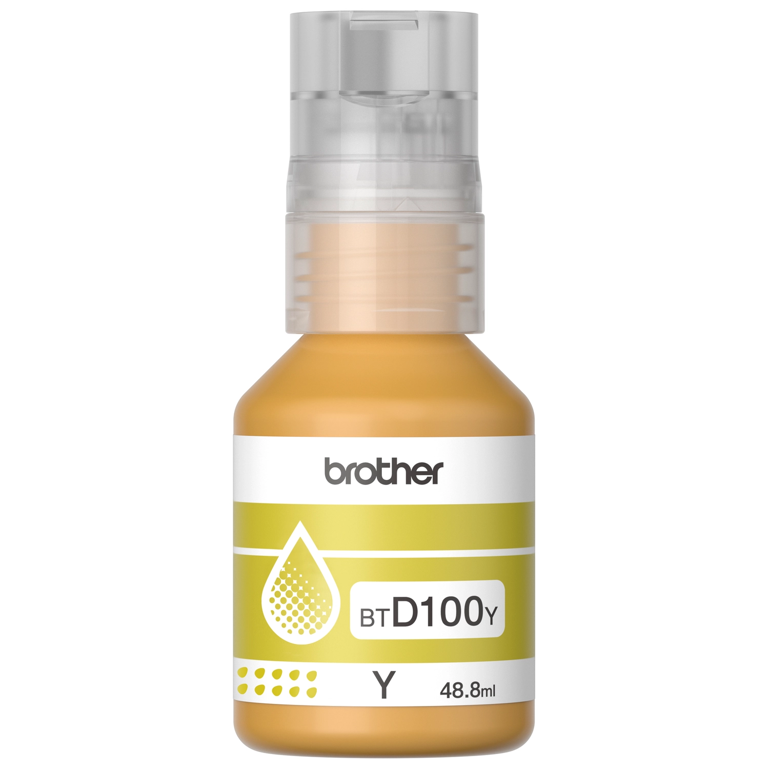 Botella De Tinta Brother Btd100 Color Amarilla