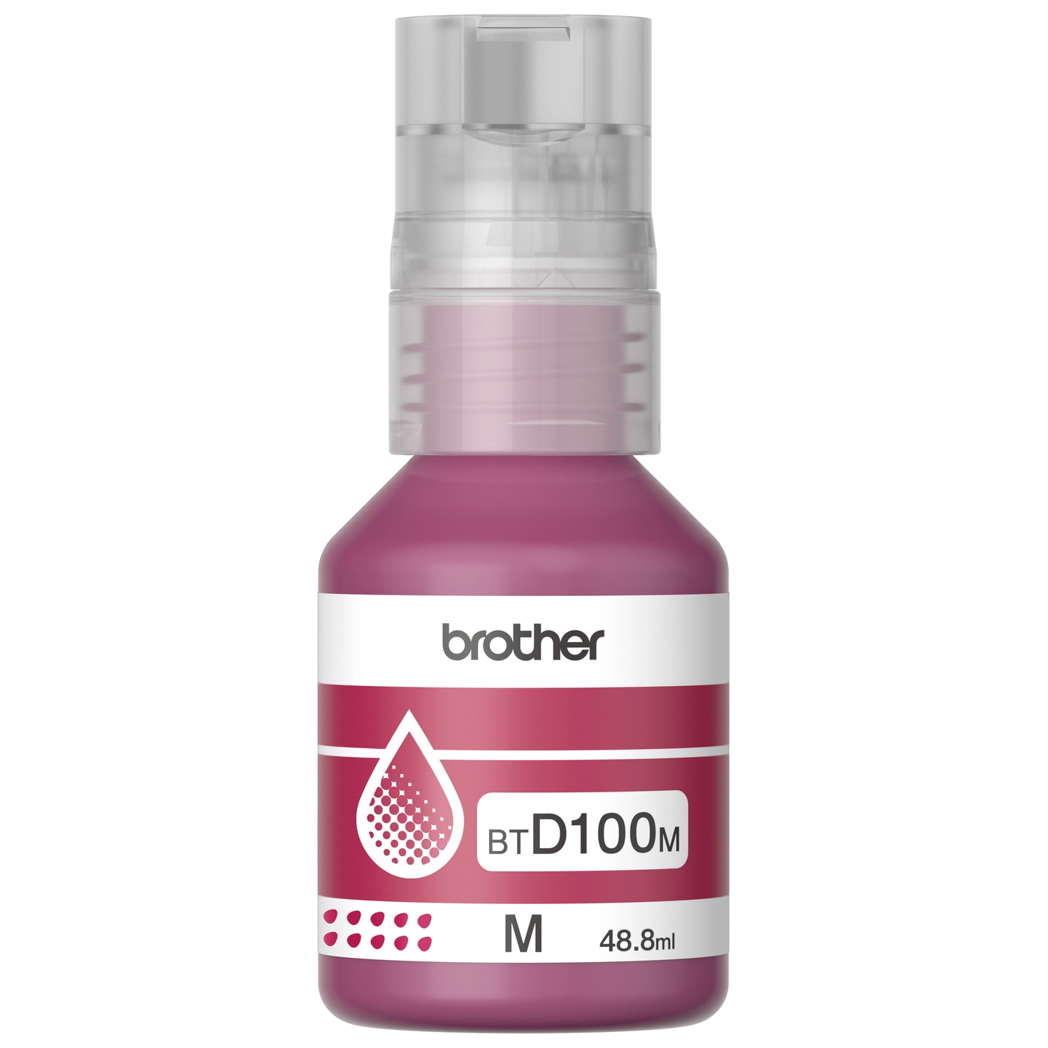 Botella De Tinta Brother Btd100 Color Magenta