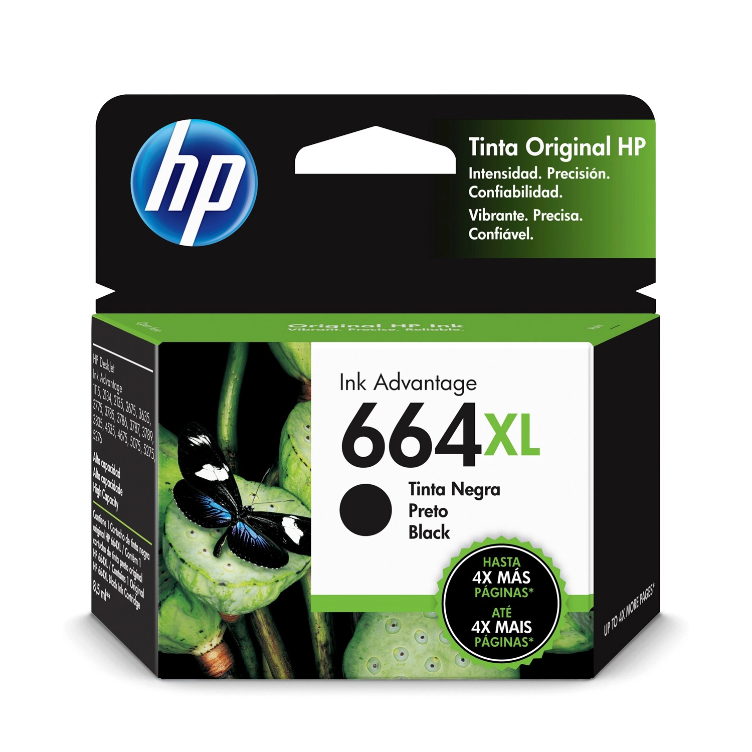 Cartucho De Tinta Hp 664Xl Negro