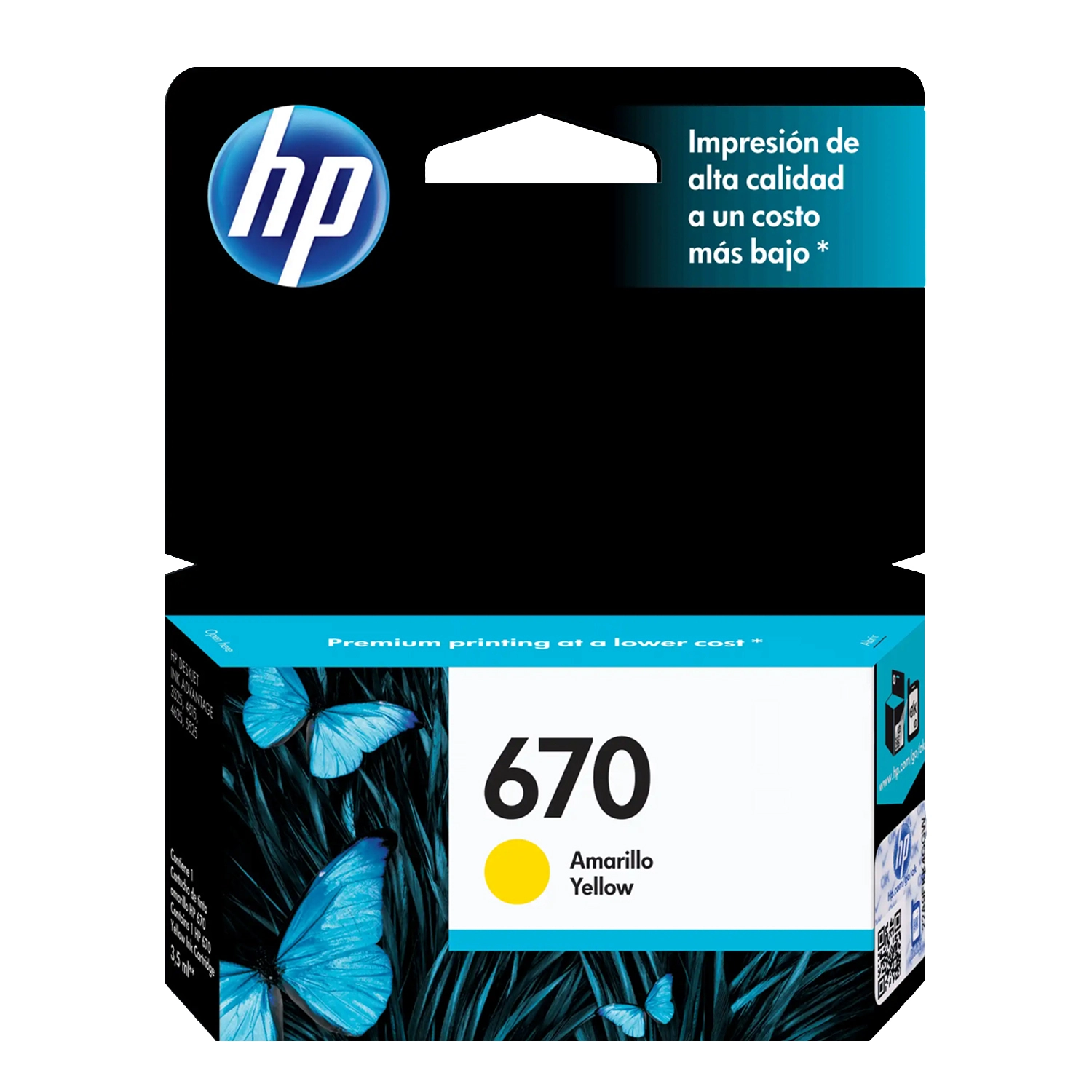 Cartucho De Tinta Hp 670 Amarillo