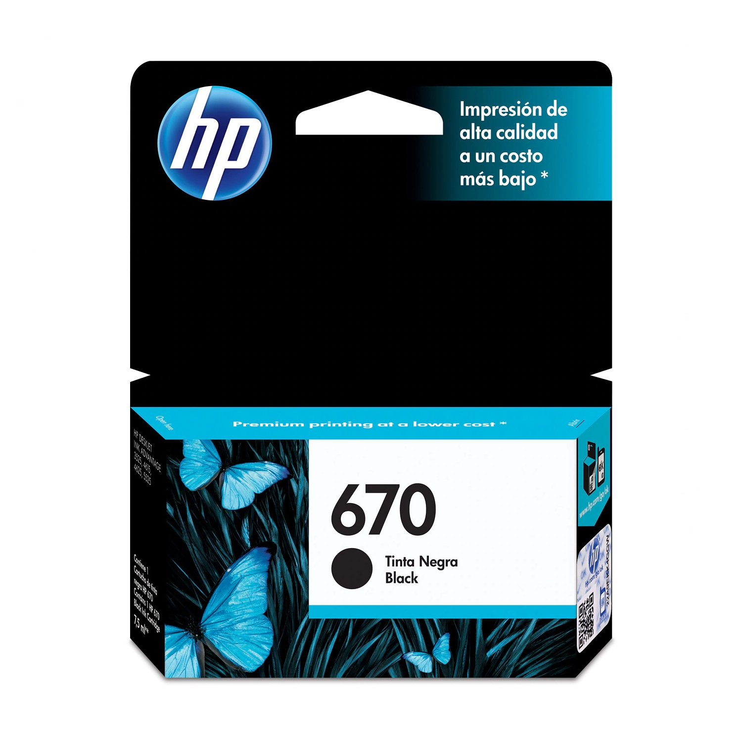Cartucho De Tinta Hp 670 Negra