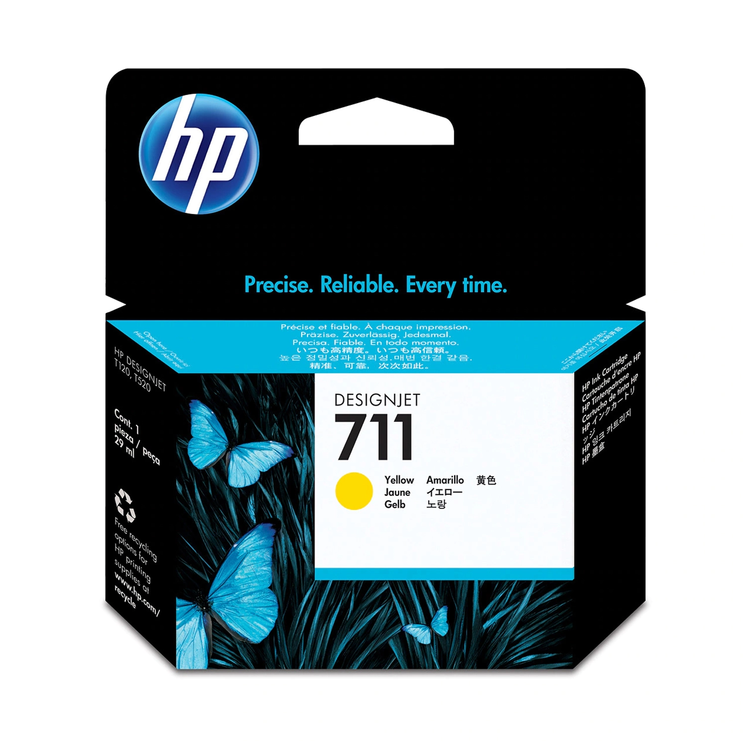 Cartucho De Tinta Hp 711 Amarillo