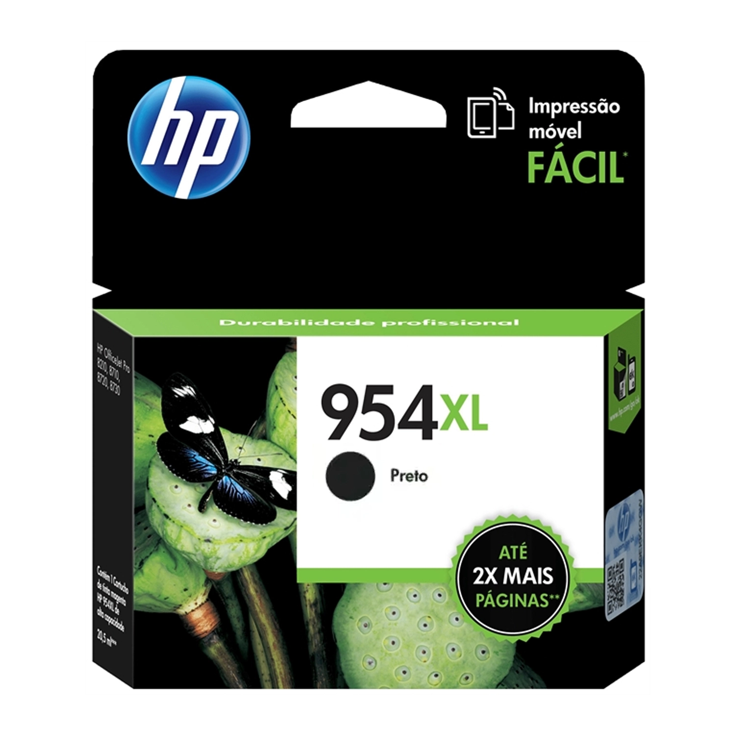 Cartucho De Tinta Hp 954Xl Negra Alto Rendimiento
