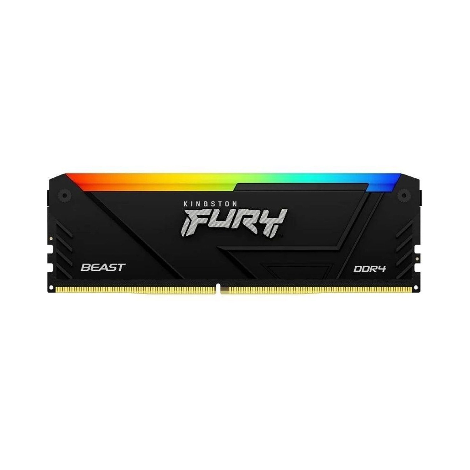 Memoria Ram Udimm Kingston Fury Beast 8Gb Ddr4 3200 Mhz Cl16 1.35V Single Negro Rgb
