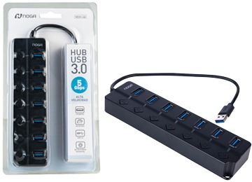 Hub Usb Noganet Ngh-46 7 Puertos Usb 3.0 - No Incluye Cable