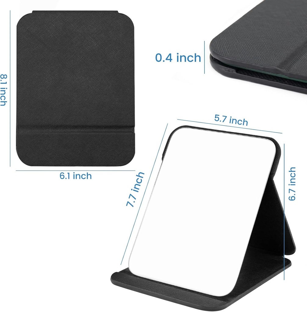 Xaea Espejo Estándar Grande 25×17 Modv-0006 – Varios – Negro Plegable