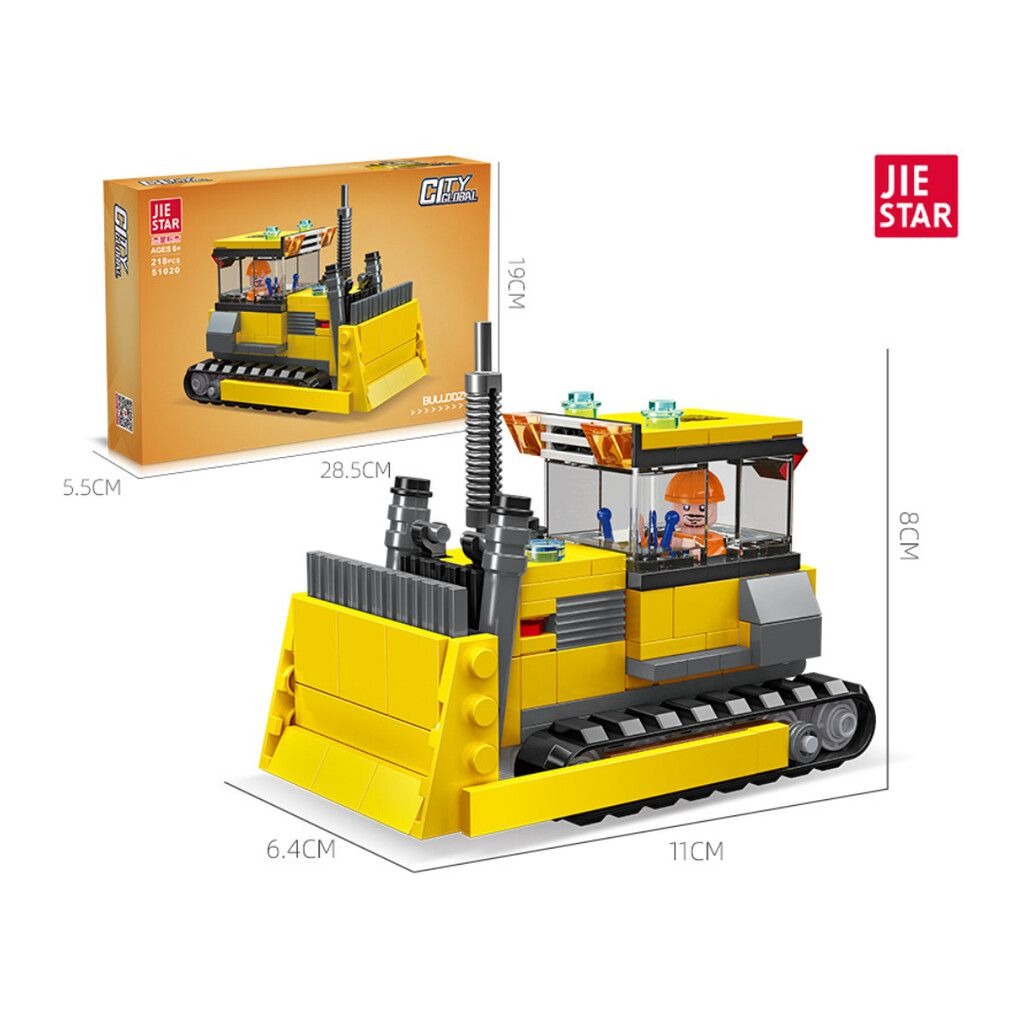 Tractor Contrucción Bloques Road Roller Jdmz-103