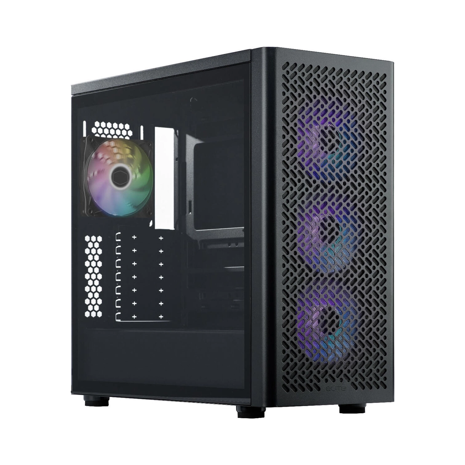 Gabinete Cooler Master Elite 502 Black 4 Fans Argb S/Fuente
