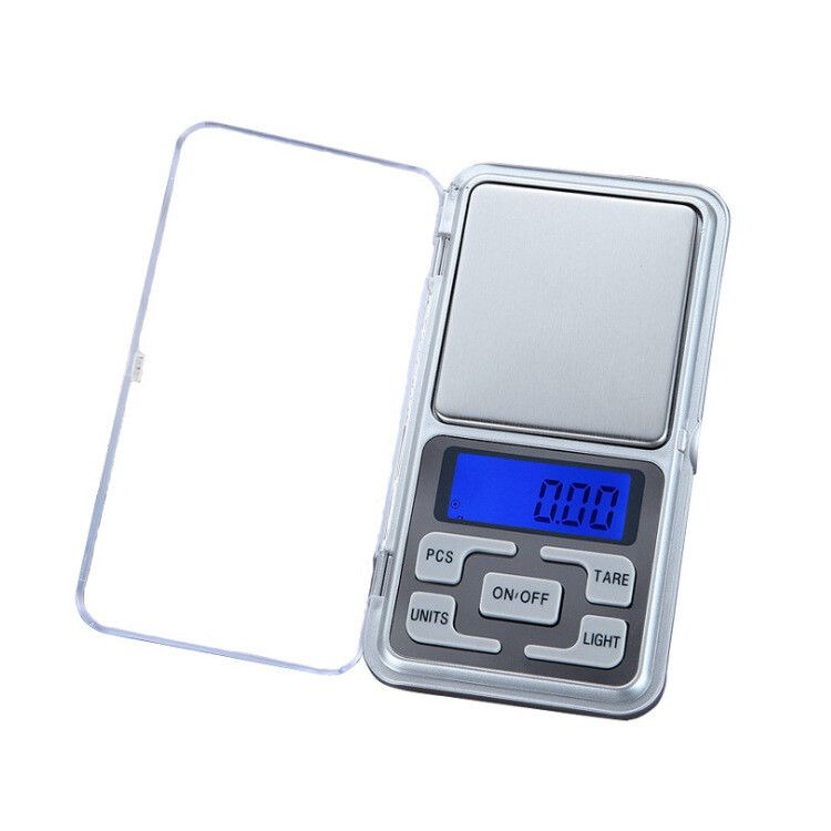 Balanza Digital De Precisión Portatil 0,1Gr Hasta 500Gr Plateada Modv-001O