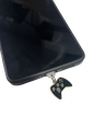 Protector De Pin De Carga De Celular Tipo C - Llavero Joystick Negro