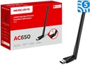 Placa De Red Wifi Usb Mercusys Tl-Mu6H Ac650 200Mpbs 2.4Ghz 433Mbps 5Ghz Dual Band 5Dbi Alta Potencia