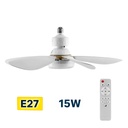 Ventilador Techo Lampara Led E27 Con Control Remoto 15W Cct