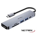NETMAK NM-6EN1 HUB ADAP 6 EN 1 TIPO C