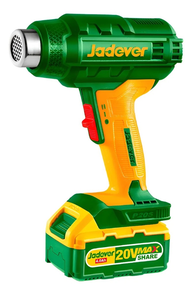 Jadever Pistola De Calor Inalámbrica Con Boquillas 20V 300/550° 100-200L/m (No Incluye Batería) - Jdkh1501