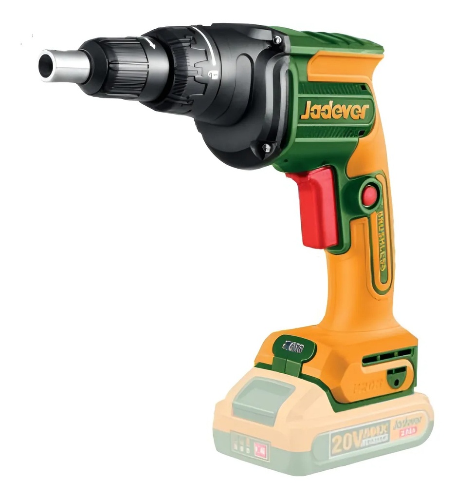 Jadever Atornillador Durlero Brushless 20V 4200Rpm 2 Niveles De Temperatura (No Incluye Batería Y Cargador)