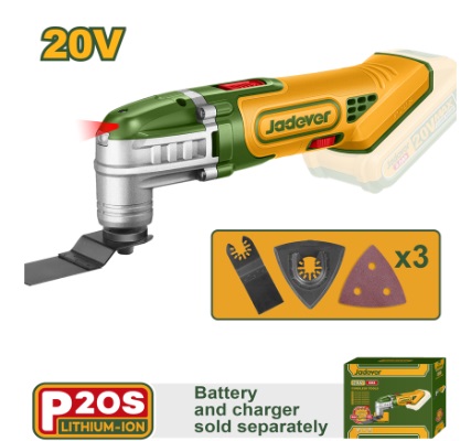 Jadever Sierra Multicortadora Oscilante 20V 5000-20000 Rpm 6 Velocidades Con Accesorios (No Incluye Batería Y Cargador) -  Jdmup5020