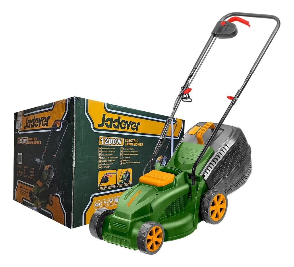 Jadever Cortacesped Eléctrico Inalámbrico 1300W Velocidad 3500/MIn Capacidad 30L 3 Posiciones - Jdlkp530