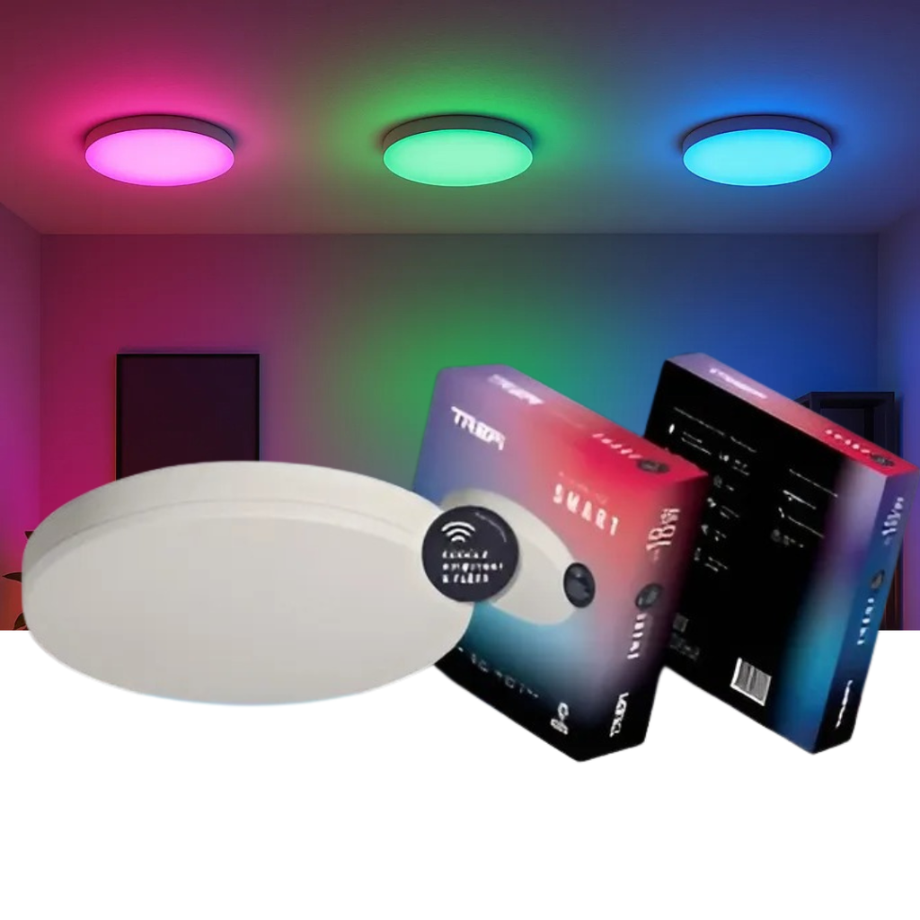 Trefi Plafon Led Smart Redondo Luz Rgb + Blancos 18W 1260Lm Compatible Con Alexa/Google/Smart Life