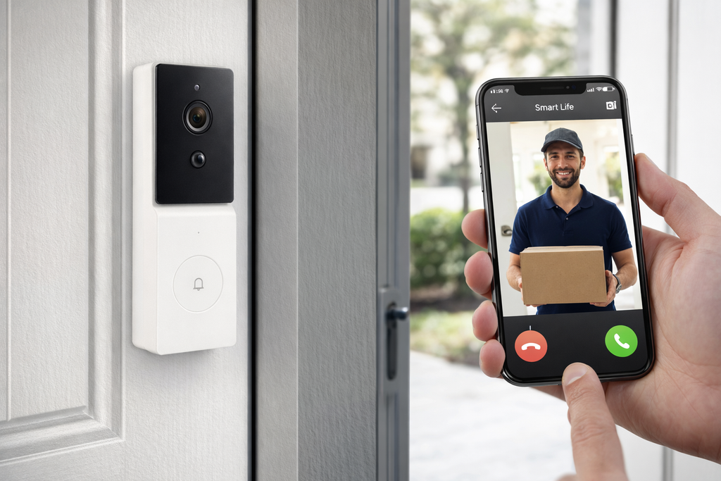 Pronext Ring2000 Timbre Portero Camara Wifi Sin Cables Con Smart Life
