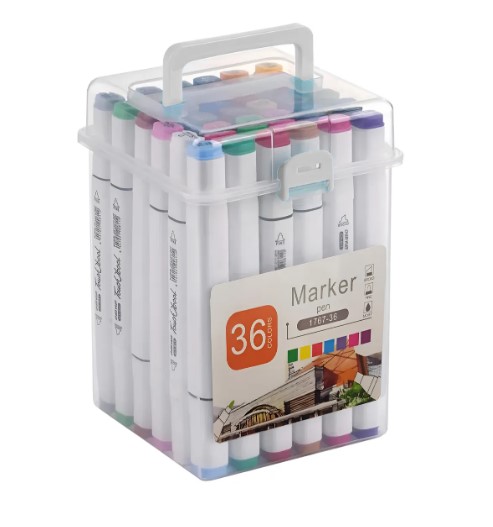 Fibrones Marcadores Doble Punta X 36 U  Acrilico Al Agua