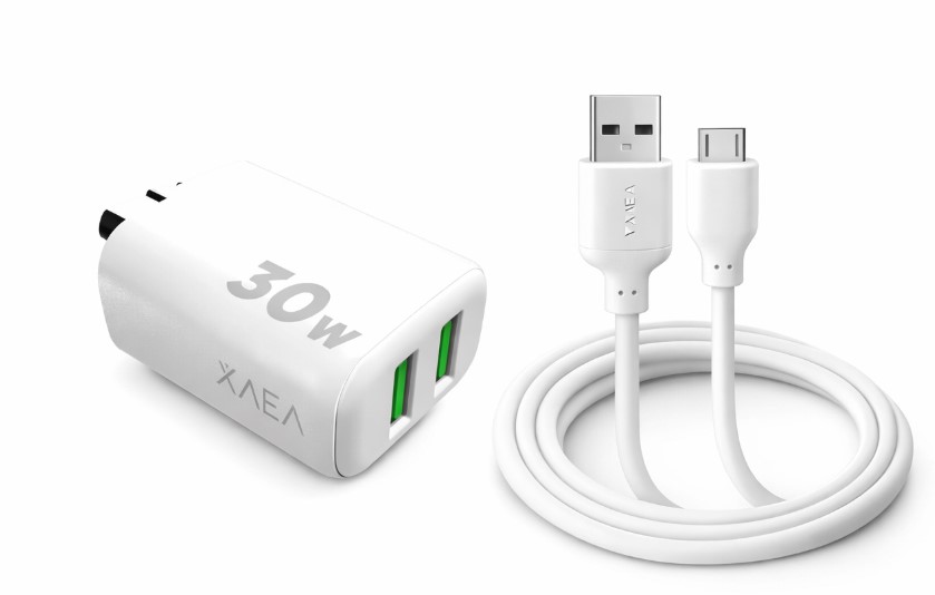Xaea Cargador 220V Modo-A015 Intensify - 2 Usb + Cable Micro Usb V8 Mod600-002
