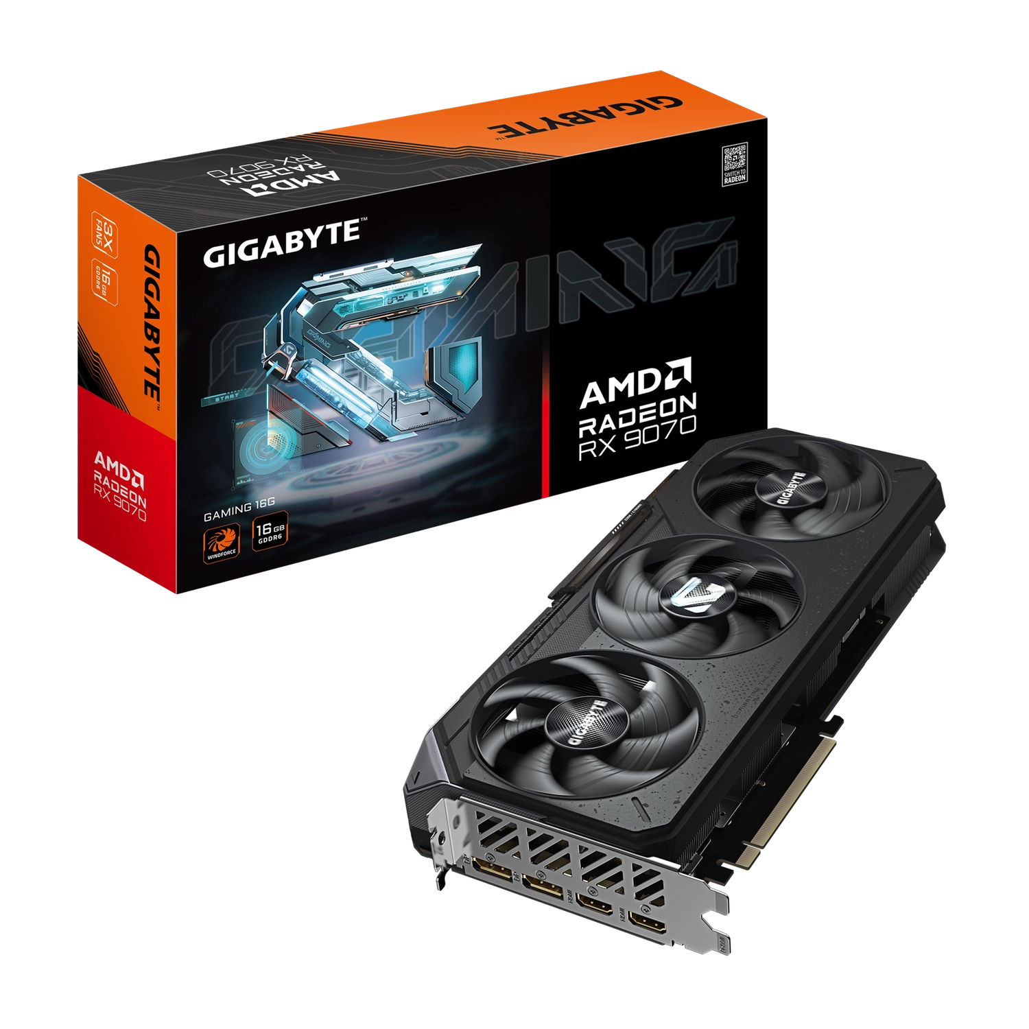 Placa de Video GIGABYTE Radeon RX 9070 GAMING 16G