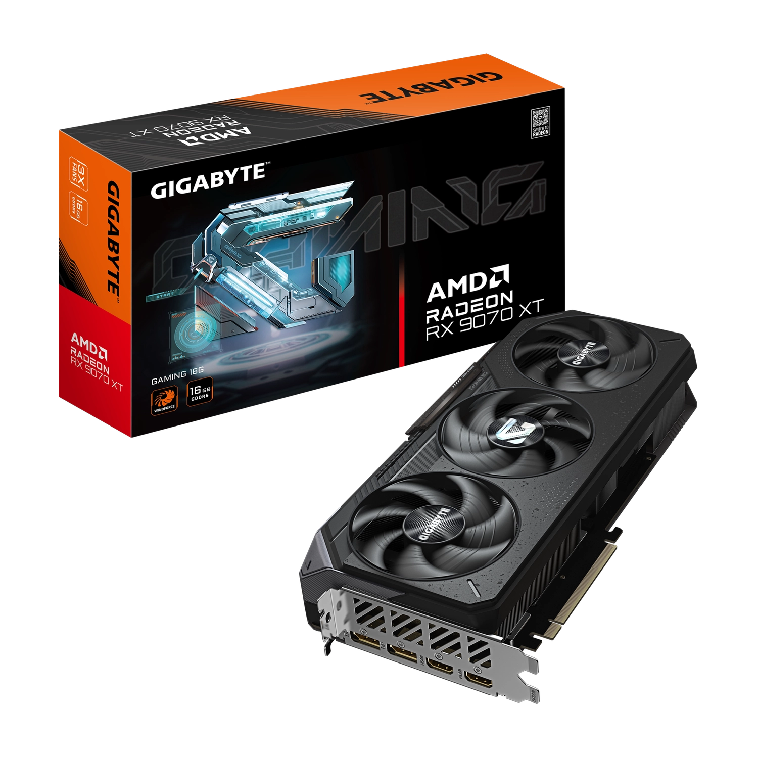 Placa de Video GIGABYTE Radeon RX 9070 XT GAMING 16G