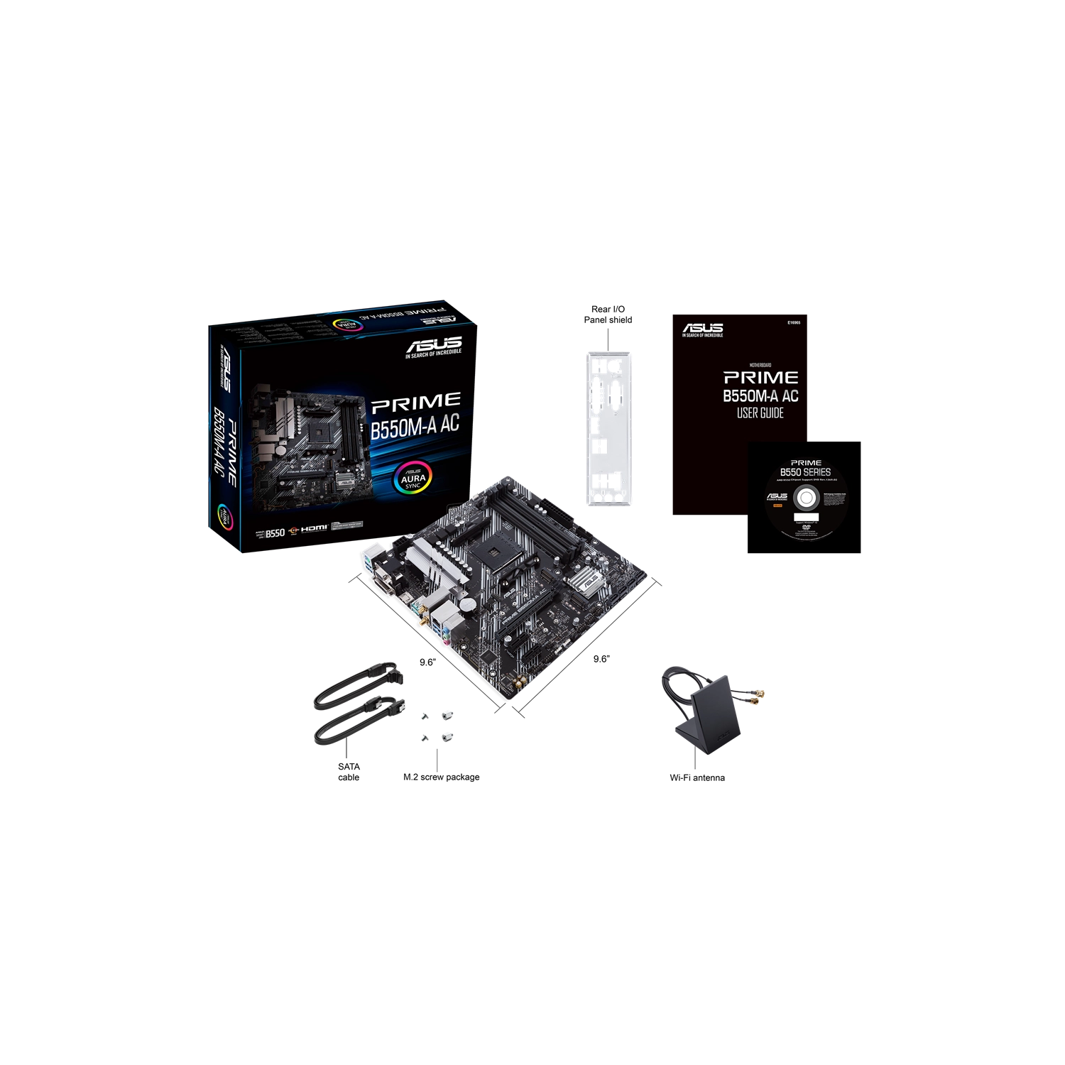 Motherboard Asus Prime B550M-A Ac Am4 Ddr4