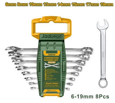 Jadever Set Llaves X8 Crv Combinadas 6-19 Jdsp1208