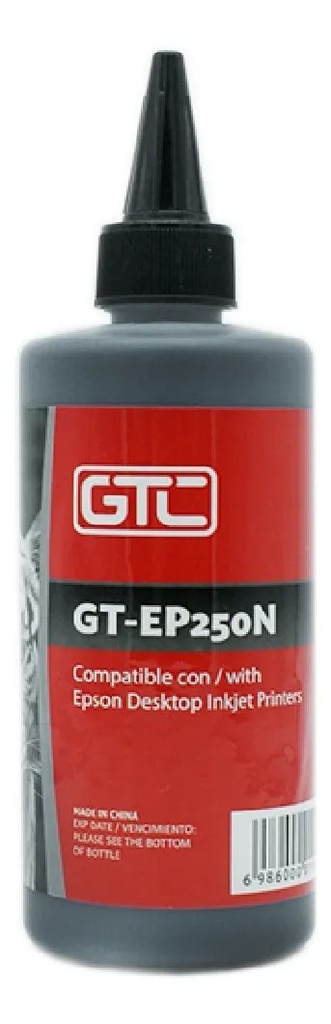 Gtc Tinta Epson Alternativa 250 Ml Negro Para Sistema Continuo 