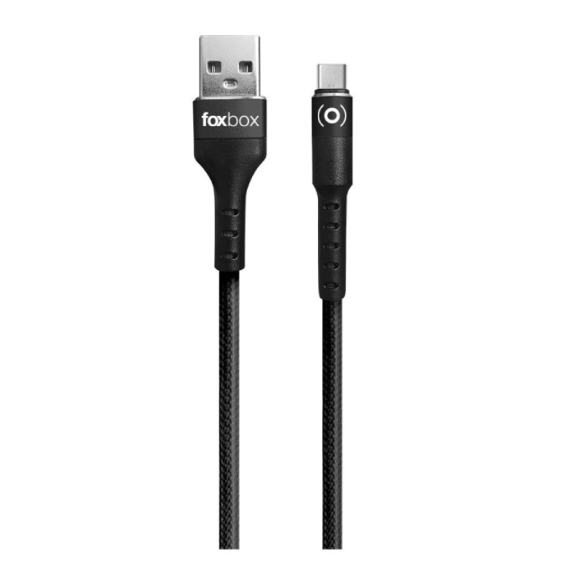 Cable Foxbox Round Usb A Type-C  Negro 1M