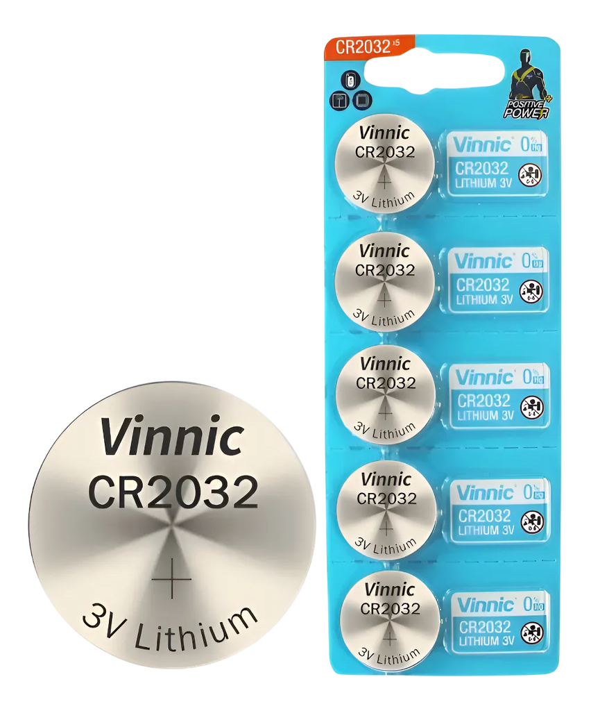 Blister De Pilas Vinnic Litio 3V 2032 X5 Unidades (Cr2032)