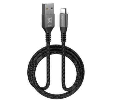 Cable Klipxtreme Kx Power Go 750  Kx Usb-C Cable 240W 480Mbps 6Ft18M Braided (Kac-750-6Ft)