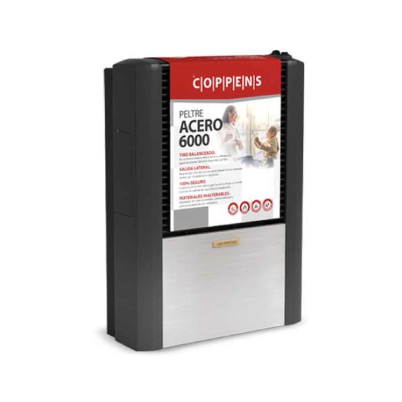 Calefactor Coppens Peltre Acero 6000 Kcalh - Tb Mg Csalida Der