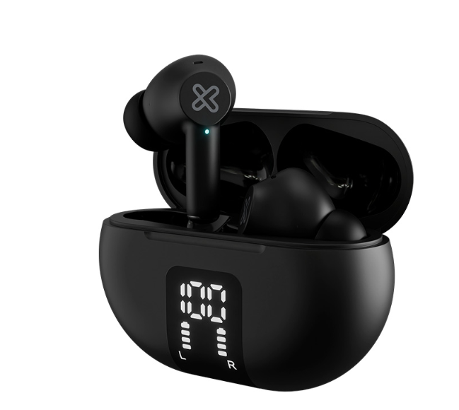 Auricular Klipxtreme Edgebuds Canc Sonido C Ind Led  22Hs  Tws Ipx4 Negro  (Kte-755Bk)
