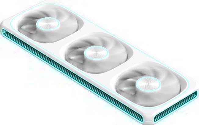 Triple Fan Formula V Line Air Fusion 3 White Argb 360Mm