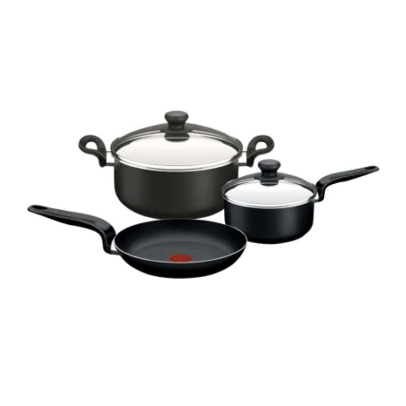Set De 5 Piezas Tefal Pratika (Cacerola 20Cm C Tapaolla 24Cm Ctapa Sarten 24Cm ) (T701Set3)