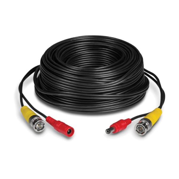 Cctv Cable Bnc De Video Y Alimentación Para Cámaras Hd - 18 Metros