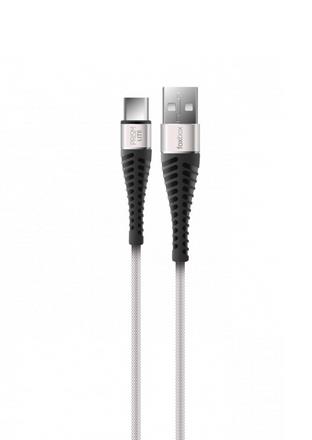 Celular Cable Usb Foxbox Prism Type- C 125 Cm Blanco - Carga Rapida (2822)