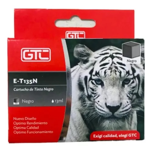 Gtc Cartucho Alternativo Epson T135 Tx125 Tx135 Negro 