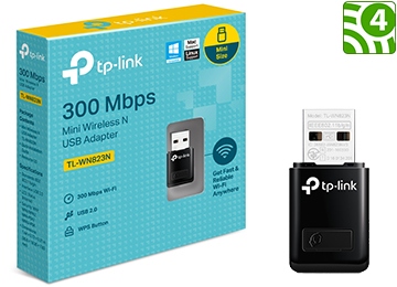 Tp-Link Placa de Red Wifi Usb Tl-Wn823N Mini 300Mbps 
