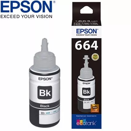 Tinta Epson Original T664 L200- Negro 70ml