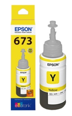 Tinta Epson original T673 / l800 / 70ml. Amarillo