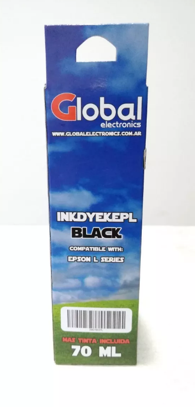 Tinta Premium Global alternativa para Epson serie L T664 673 774 Black/Negro 70 cm3