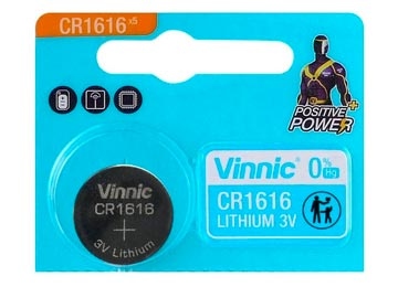Pila Cr1616 Vinnic 3V X1 Unidad 1616 Dimensiones 16.0X1.6Mm