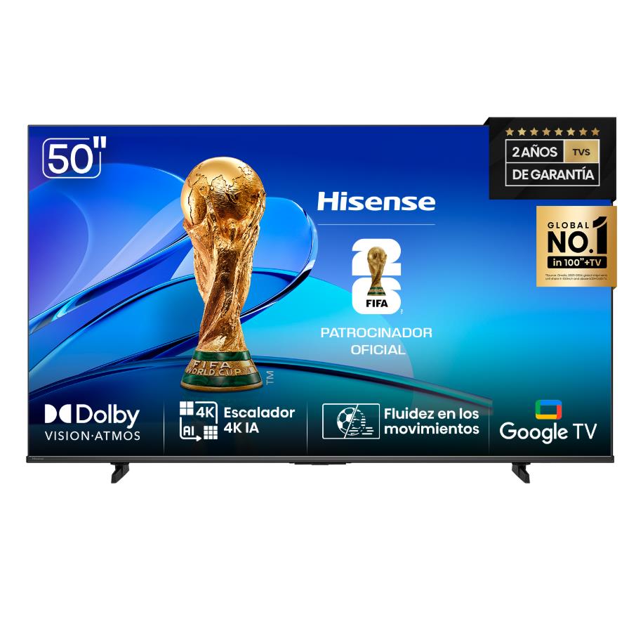 TV QLED 4K 50 HISENSE 50Q6N - UHD SMART TV HDMI SO GOOGLE TV NEGRO (9150Q6N)