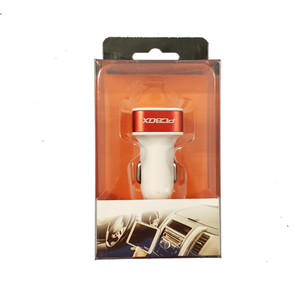 ADAPTADOR CARGADOR AUTO 12V A 2 USB PCBOX PCB-AA2U