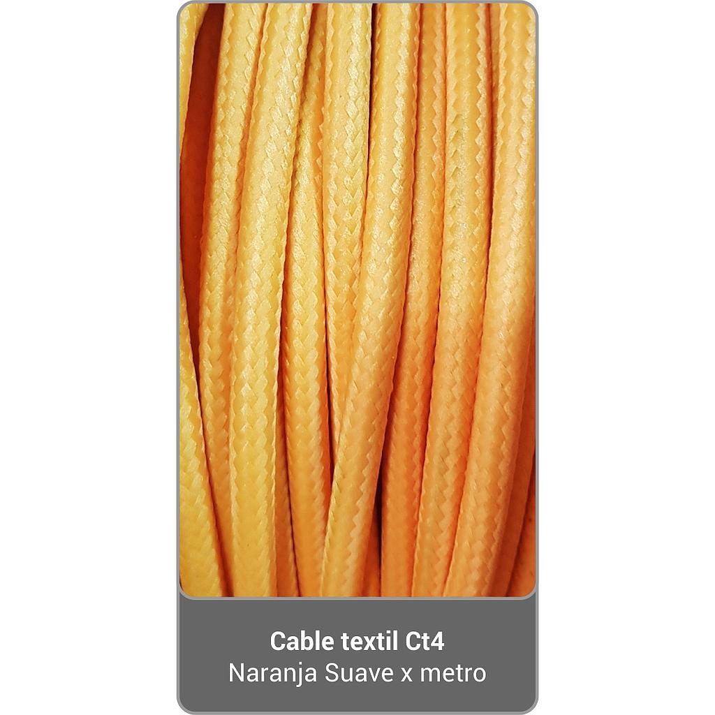 Cable Textil CT4 - Naranja Suave x metro